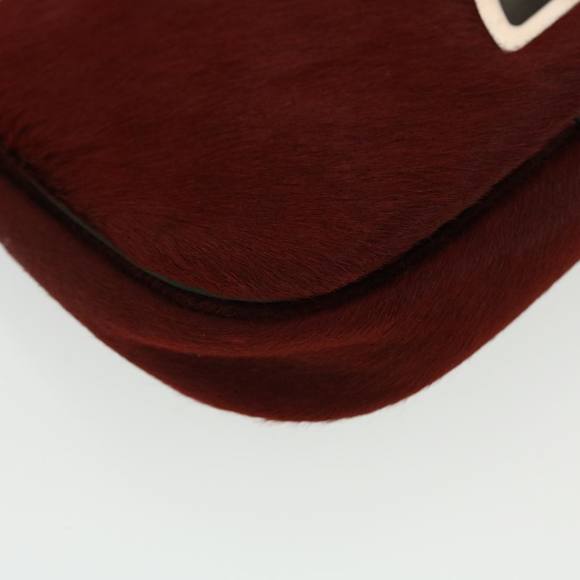 Christian Dior Maris Pearl Shoulder Bag Harako leather Red MA-1909 Auth 44311 - Picture 16 of 16